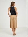 Orsay Svetlohnedá dámska midi sukňa zo semišu ORSAY
