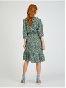Orsay Zelené dámske vzorované šaty so zaväzovaním ORSAY