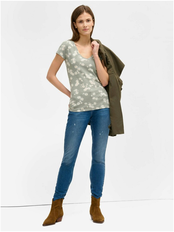 Orsay Svetlozelená kvetinová košeľa ORSAY