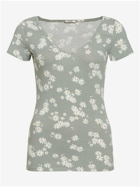 Orsay Svetlozelená kvetinová košeľa ORSAY