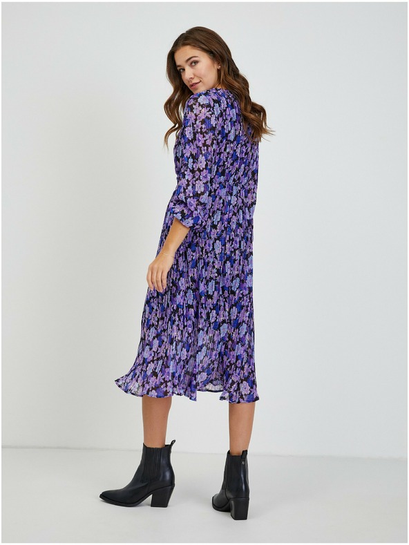 Orsay Fialové dámske kvetované šaty ORSAY