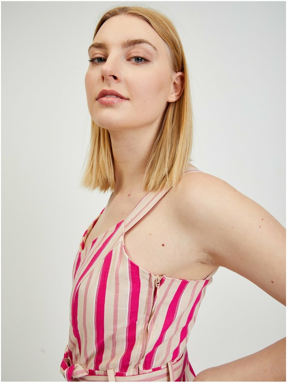 Orsay Béžovo-ružový dámsky plátený overal ORSAY Los Angeles