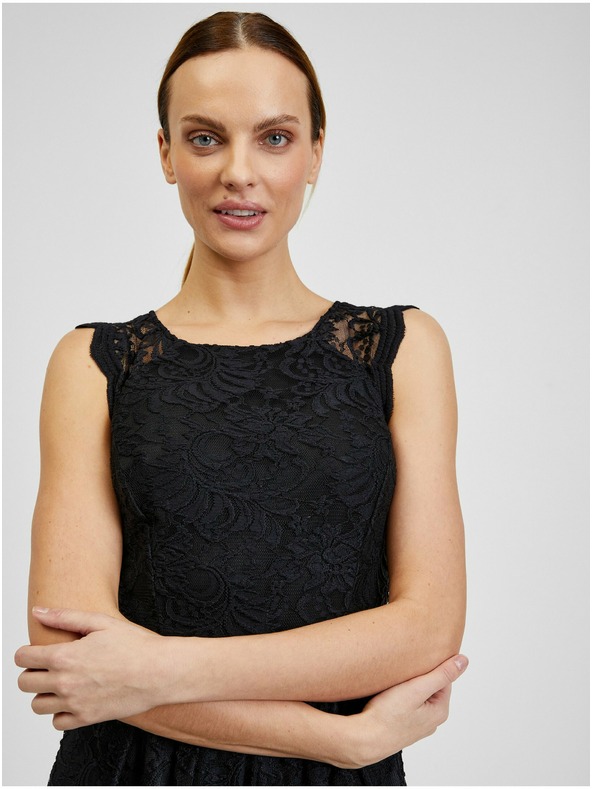 Orsay Čierne dámske čipkované šaty ORSAY