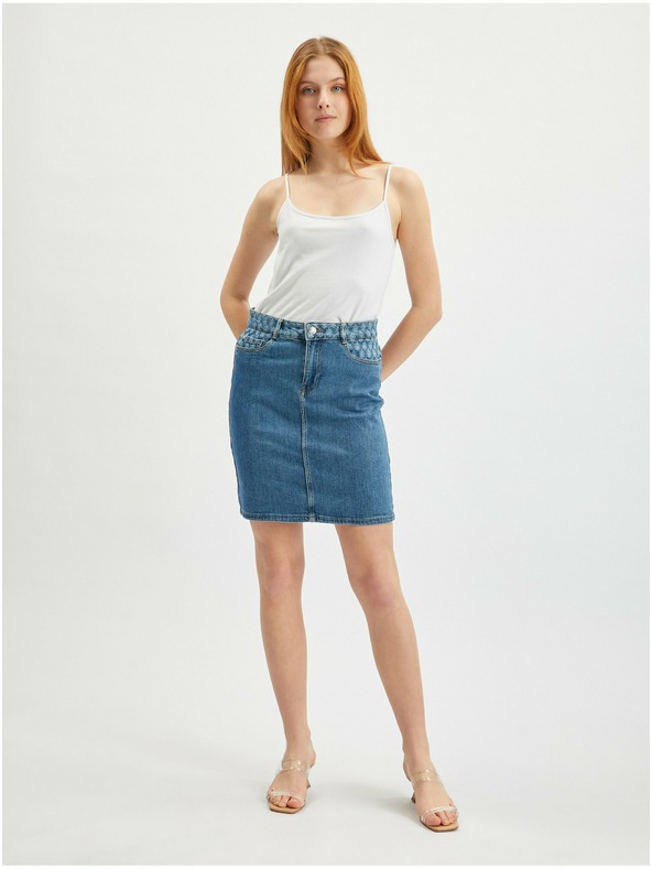 Orsay Modrá dámska džínsová sukňa ORSAY