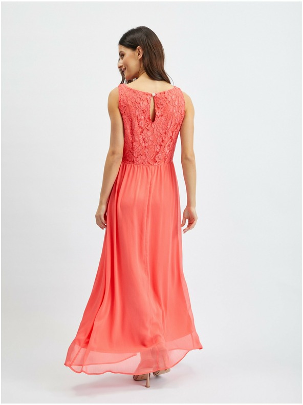 Orsay Ružové dámske čipkované maxi šaty ORSAY