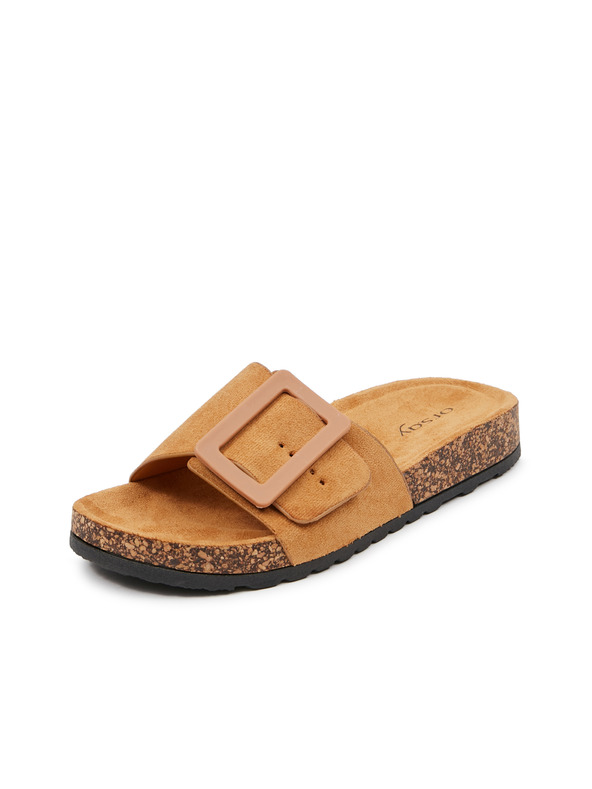 Orsay Hnedé dámske papuče v semišovej úprave ORSAY