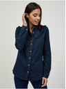 Orsay Tmavomodrá džínsová košeľa ORSAY