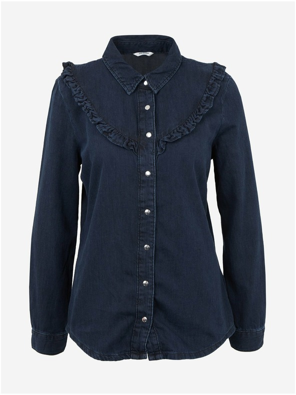 Orsay Tmavomodrá džínsová košeľa ORSAY