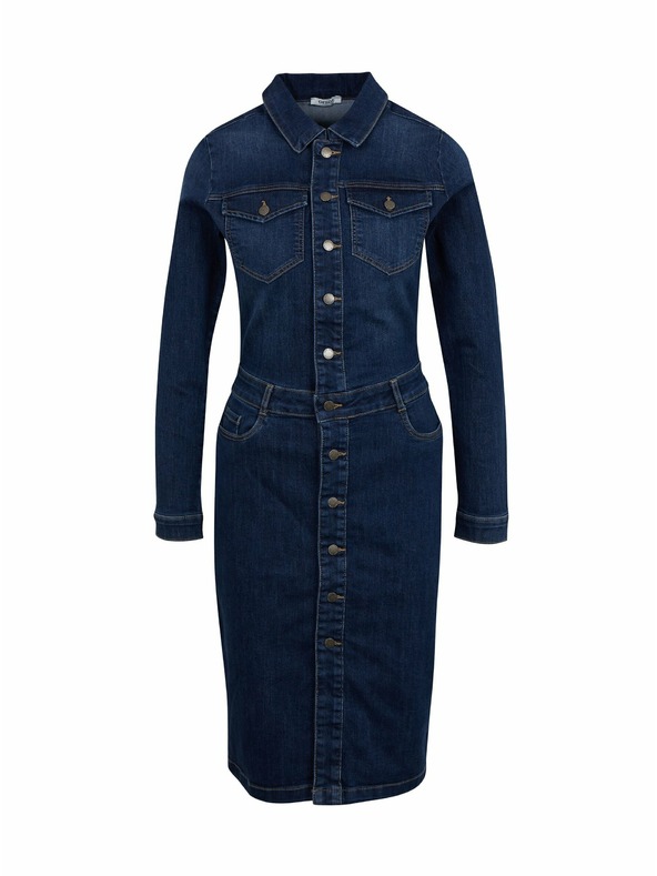 Orsay Tmavomodré dámske džínsové šaty ORSAY