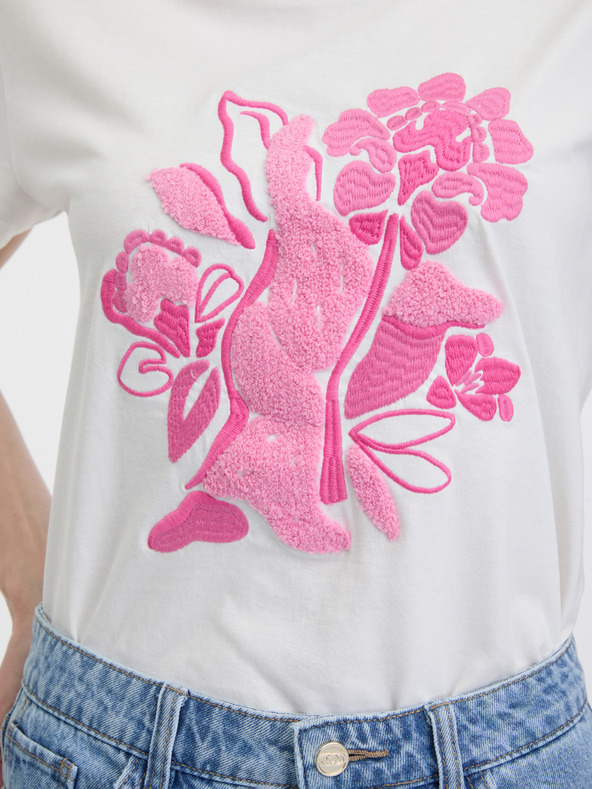 Orsay Biele dámske tričko s krátkym rukávom ORSAY