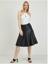 Orsay Čierna dámska koženková sukňa ORSAY