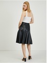 Orsay Čierna dámska koženková sukňa ORSAY