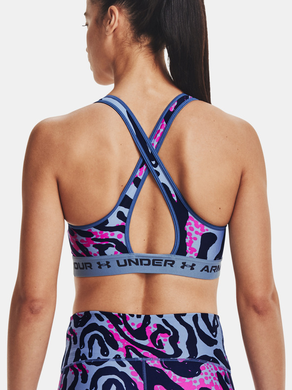Under Armour Dámska podprsenka Under Armour Crossback Mid Print