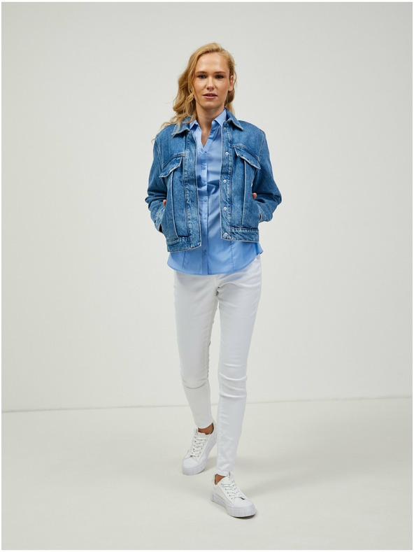 Orsay Svetlomodrá košeľa s krátkym rukávom ORSAY