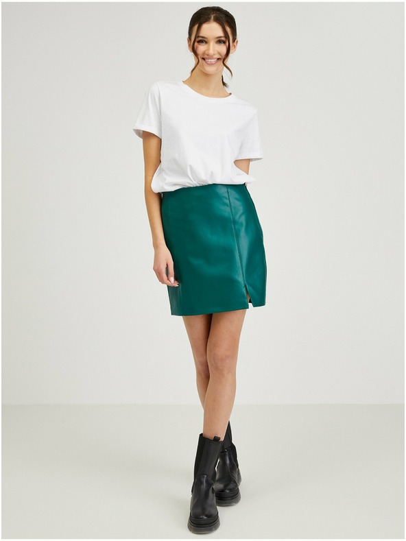Orsay Zelená dámska koženková sukňa ORSAY