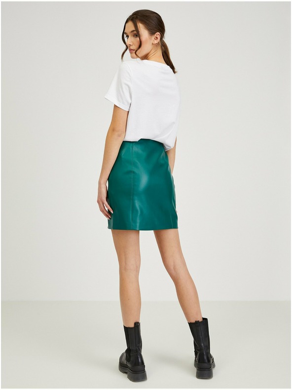 Orsay Zelená dámska koženková sukňa ORSAY