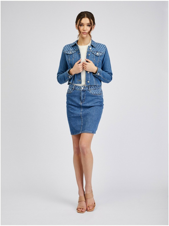 Orsay Modrá dámska džínsová sukňa ORSAY