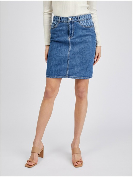 Orsay Modrá dámska džínsová sukňa ORSAY
