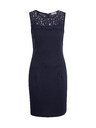 Orsay Tmavomodré dámske šaty s rukávmi a čipkou ORSAY