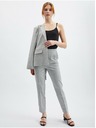 Orsay Svetlošedé dámske kárované nohavice rovného strihu ORSAY