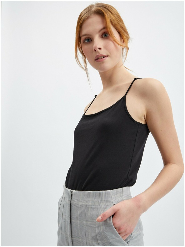 Orsay Svetlošedé dámske kárované nohavice rovného strihu ORSAY