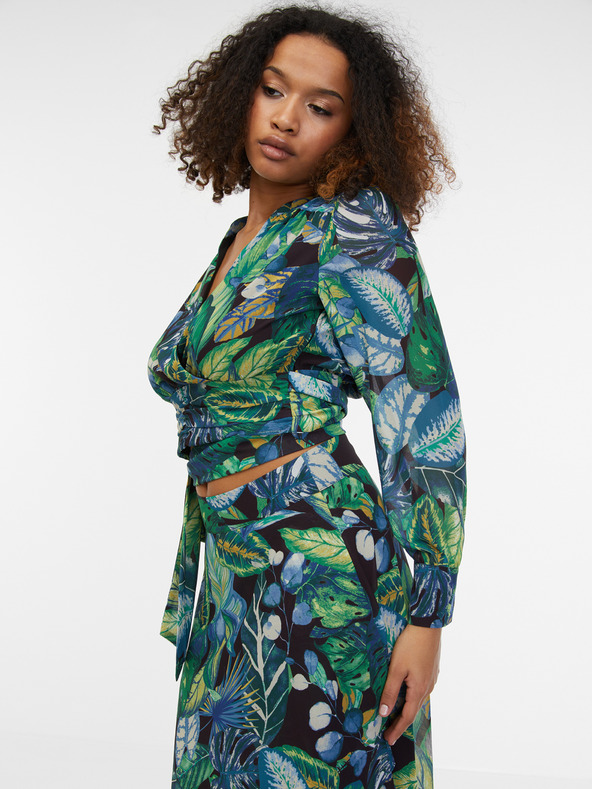 Orsay Čierno-zelená dámska vzorovaná sukňa ORSAY