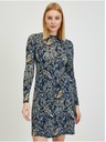 Orsay Tmavomodré dámske vzorované šaty ORSAY