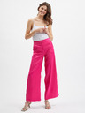 Orsay Ružové dámske nohavice so širokým strihom ORSAY