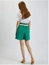 Orsay Zelené dámske plátené šortky ORSAY