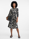 Orsay Čierne dámske vzorované košeľové šaty ORSAY
