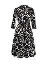 Orsay Čierne dámske vzorované košeľové šaty ORSAY