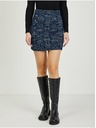 Orsay Tmavomodrá dámska vzorovaná minisukňa ORSAY