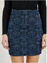 Orsay Tmavomodrá dámska vzorovaná minisukňa ORSAY