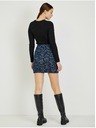 Orsay Tmavomodrá dámska vzorovaná minisukňa ORSAY