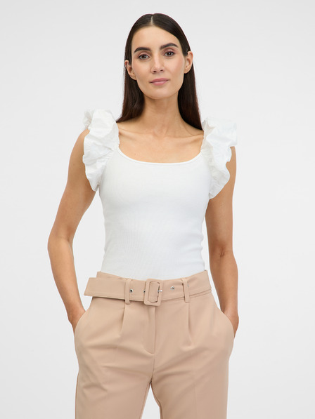 Orsay Krémové dámske tričko s krátkym rukávom ORSAY