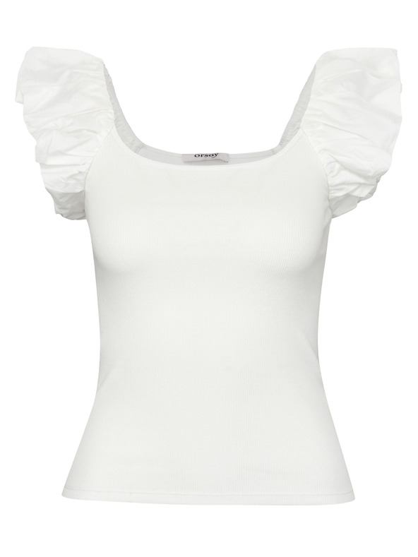 Orsay Krémové dámske tričko s krátkym rukávom ORSAY