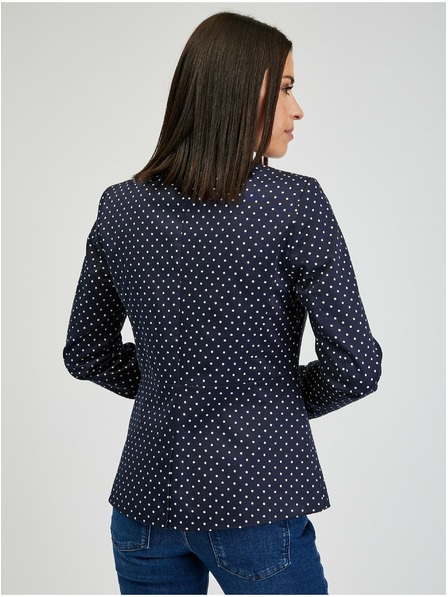 Orsay Tmavomodré dámske bodkované sako ORSAY