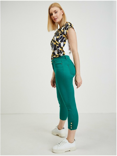 Orsay Zelené dámske skrátené nohavice ORSAY