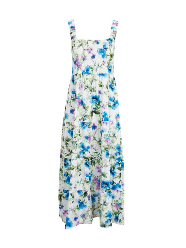 Orsay Modré a krémové dámske kvetinové šaty ORSAY