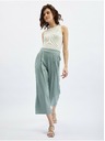 Orsay Svetlozelené dámske široké nohavice s prestrihmi ORSAY