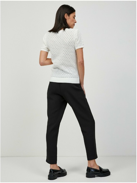 Orsay Biely dierkovaný sveter s krátkym rukávom ORSAY