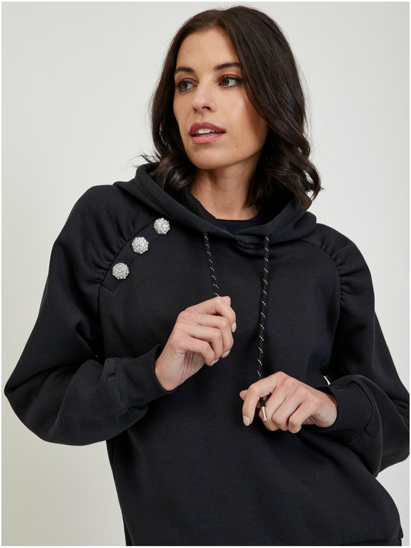 Orsay Čierna dámska mikina s kapucňou ORSAY