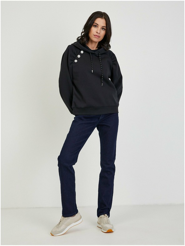Orsay Čierna dámska mikina s kapucňou ORSAY