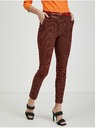 Orsay Čierno-červené dámske vzorované nohavice ORSAY