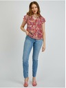 Orsay Červeno-ružová dámska vzorovaná blúzka ORSAY
