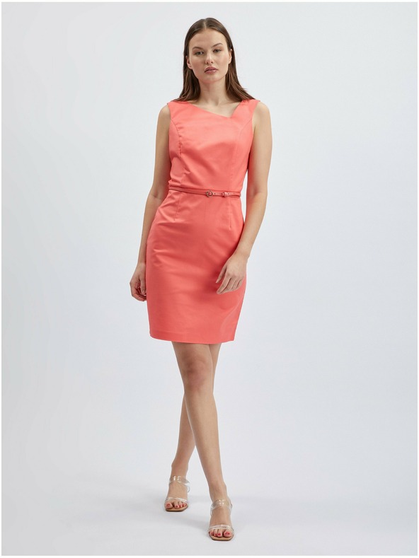 Orsay Koralové dámske šaty s rukávmi ORSAY