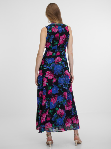 Orsay Čierne dámske kvetované maxi šaty ORSAY