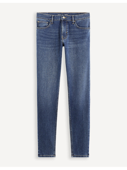 Celio Modré pánske džínsy skinny fit Celio C45 Doskinny