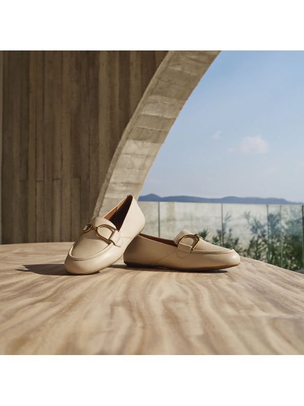 Geox Béžové dámske mokasíny Geox Palmaria