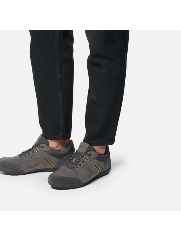 Geox Tmavosivé pánske tenisky Geox Ravex